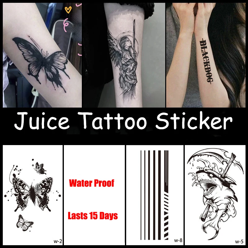 

Temporary Tattoo Dark Personality Flower Arm Waterproof And Sweat-proof Men And Women Arm Clavicle Tattoo Stickers