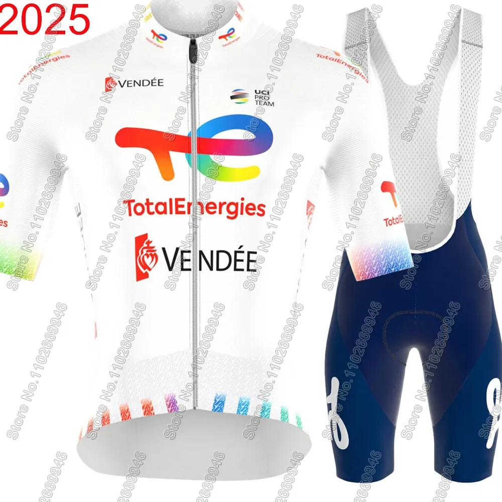Cycling Jersey Team Set Men France Clothing Summer Road Bike Shirt Suit Bicycle bib Shorts MTB Uniform For Total Energies