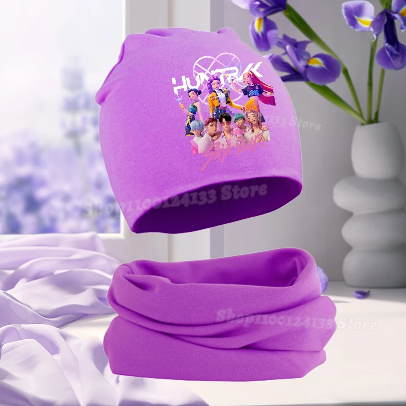 Demone Hunter Girl Baby Hat Scarf Cute Anime Y2K Kawaii Kids Autumn Winter Warm Comfortable Harajuku Beanie Knit Cap Collar 2Pcs 32 Sff04b78299fe4c4db385c4cb4a7916f6w