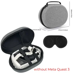 Waterproof Hard Carry Case with Lens Cover and Mesh Pocket for VR Headset and Accessories (E)