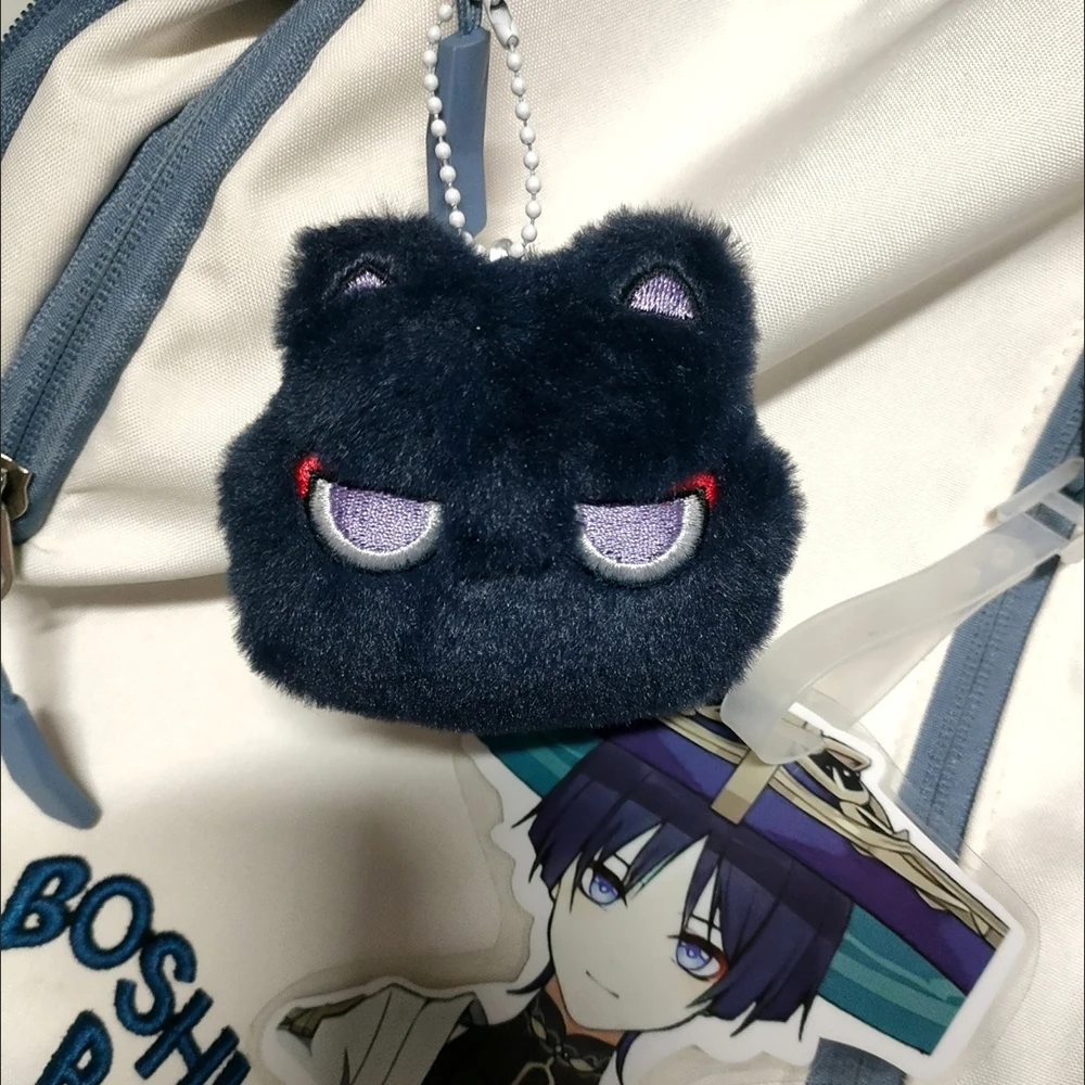 Game Genshin Impact Keychain Scaramouche Xiao Cosplay Plush Pendant Keyrings Balladeer Wanderer Key Chains Accessories Prop