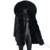2023 Fashion Thick Warm Winter Men Jacket Long Real Rabbit Fur Coat Waterproof Man Parka Big Large Raccoon Fur Collar Detachable 2
