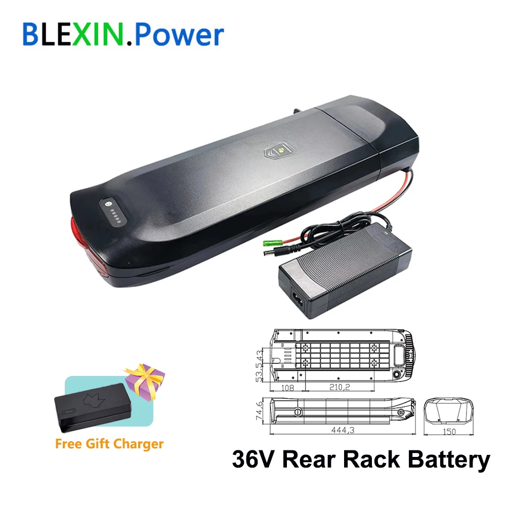 Lithium Battery Pack 36V 13Ah City Bike Rear Rack Ebike Battery 10.4AH 15Ah for Crussis Joycube JCEB360-11 E-Classic Gitane E-Organ E-Zumba Batteries