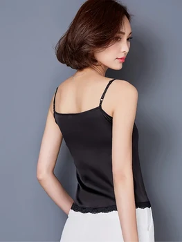 ملابس علوية قصيرة Canotta Donna Estiva قميص نسائي استوائي بدون أكمام قميص نسائي حريري كاميس بدون أكمام Blusa صيفي أنثوي 2