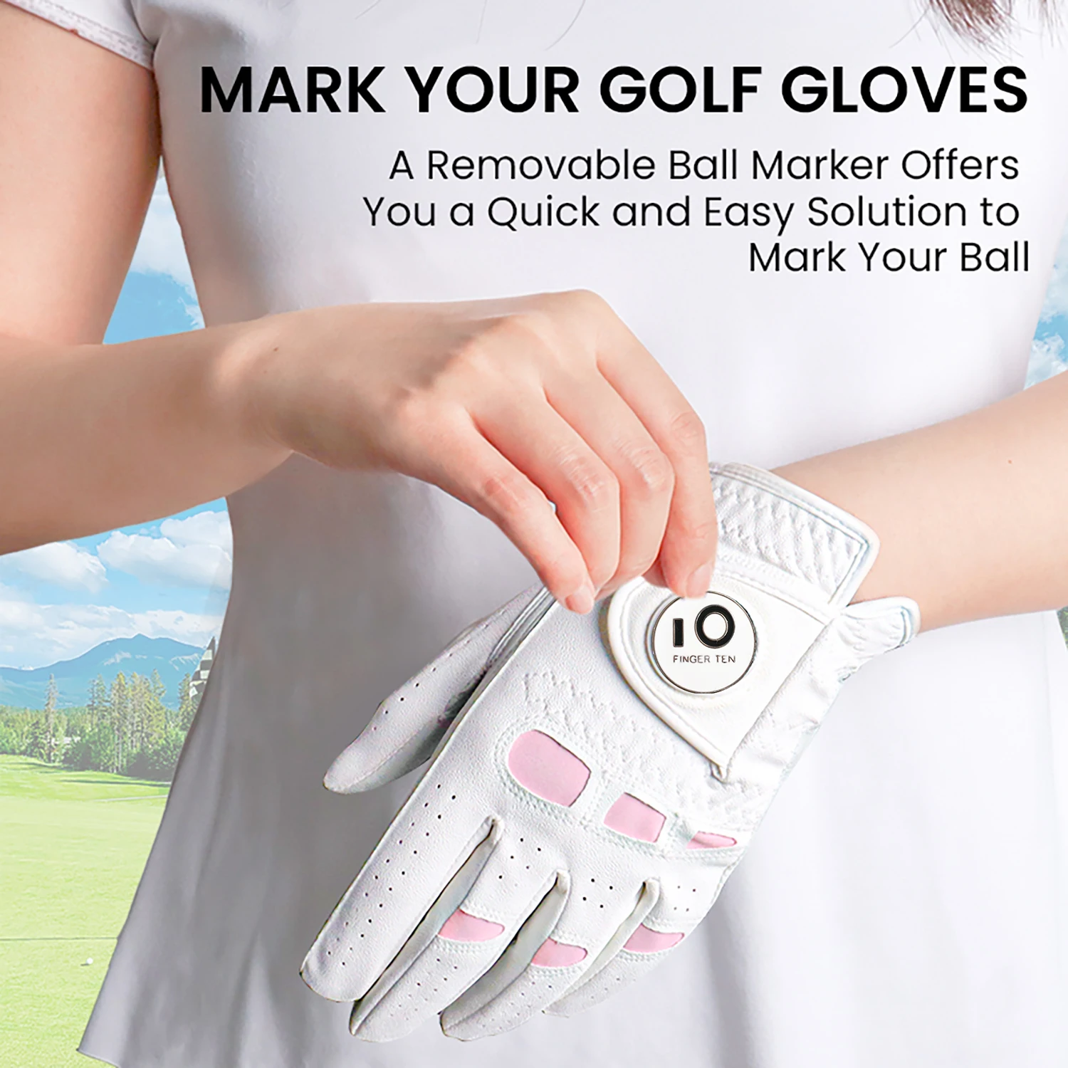 Golf Gloves Golf Glove FINGER TEN Women Leather 1 Pack Left Right Hand