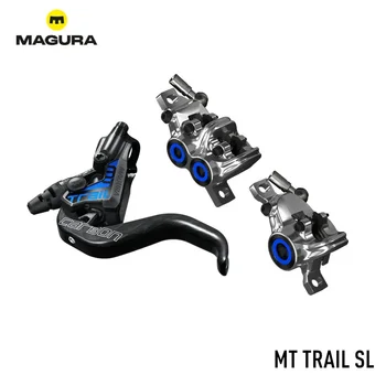 Freno idraulico Magura MT TRAIL SL Hali: libera la massima potenza con 4 pistoni anteriori e modulazione di precisione tramite 2 pistoni posteriori