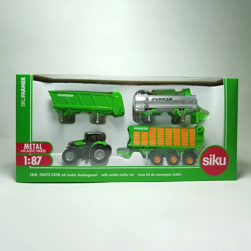 Diecast 1:87 Scale Siku 1848 Tractor Machinery Set Alloy