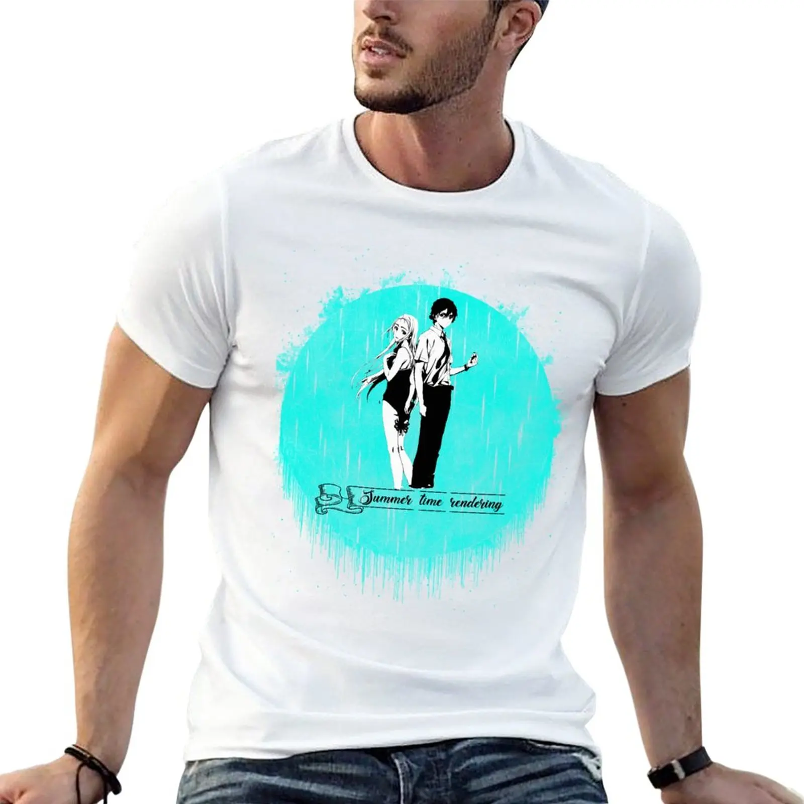 

Summer time rendering T-Shirt oversized t shirt anime quick drying t-shirt men clothings