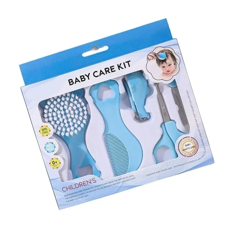 Infant Comb 5 Piece Bristle Soft Grooming Set Cartoon Design Gentle Hair Brush Safe Baby Care Essential Kit