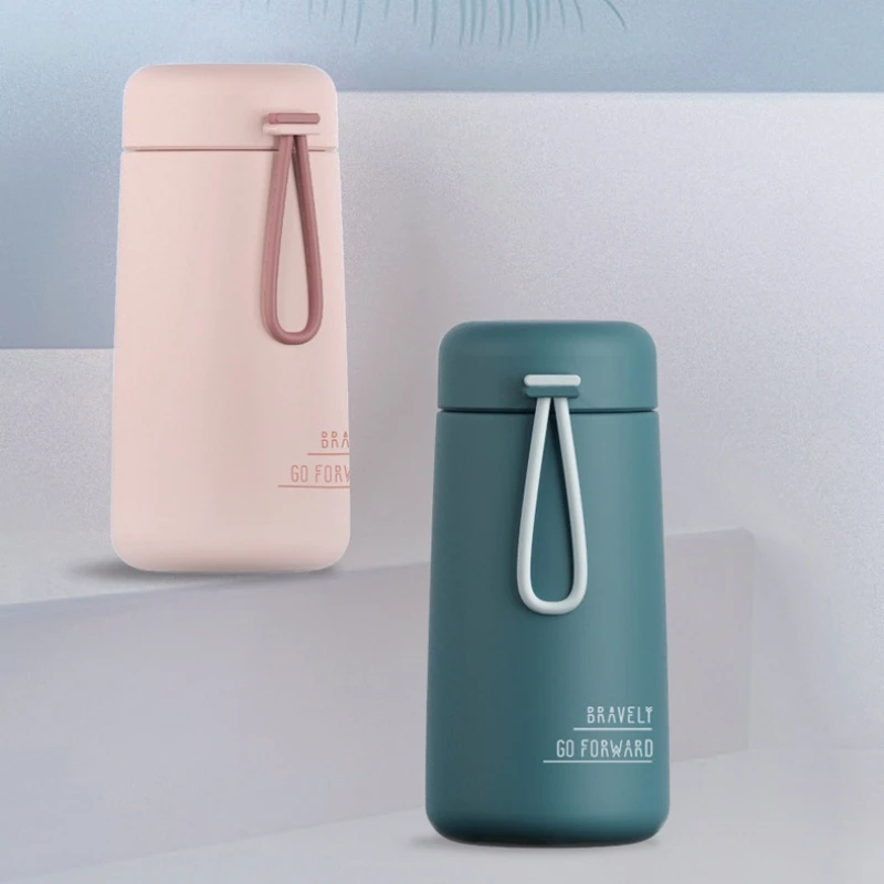 Mini Thermos Cup 280ml White Pocket Cup Stainless Steel Thermal Coffee Mug Vacuum Flask Insulated Hot Water Bottle Kids Gift