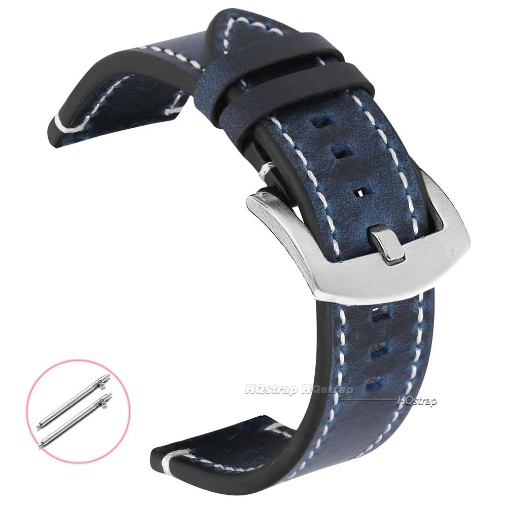 Vintage-Style Leather Quick Release Watch Strap | Premium Replacement Band