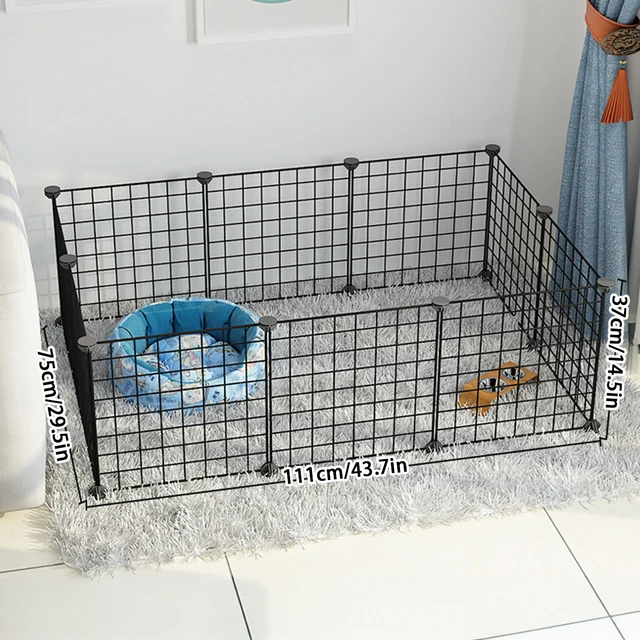 Dog cage Wire mesh fence indoor teddy animal escape barrier 4