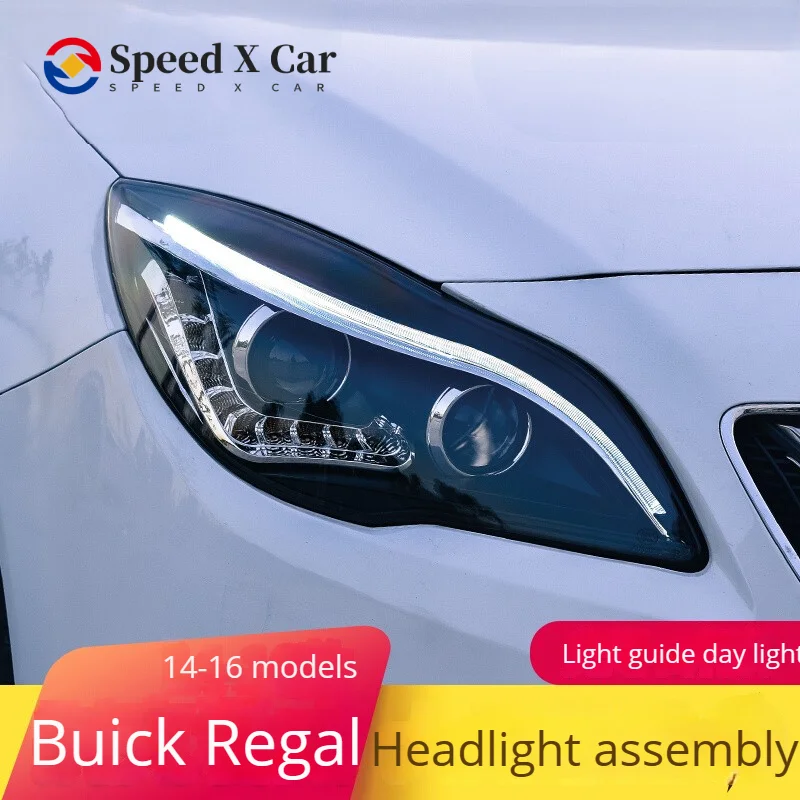 

Suitable For 14 New Regal Headlight Assembly Retrofitted Led Day Running Lights Led Turn Signals Double Lens Xenon Lights