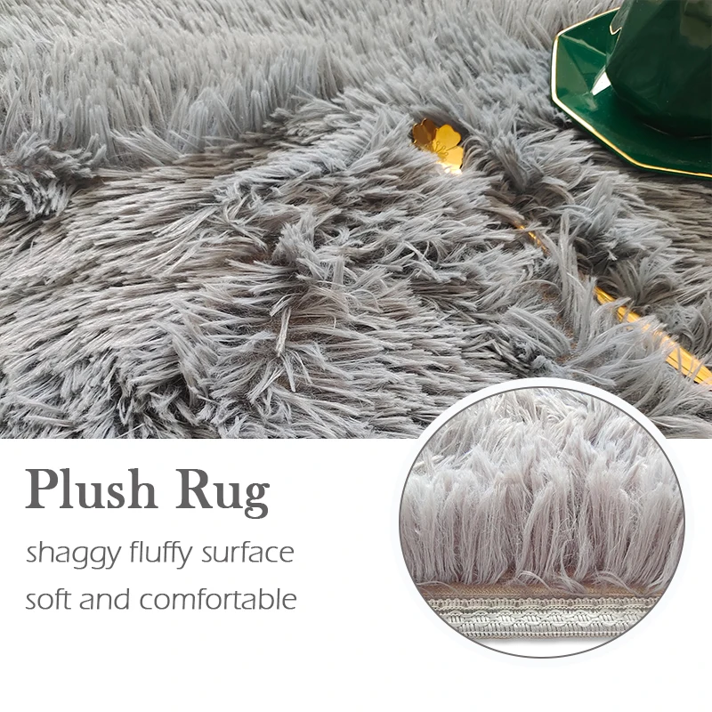Fluffy Floor Mat Carpets For Bedroom White Plush Carpet Nordic Style For Kids Room Coffee Table Rug Cute Room Decor Soft Shaggy