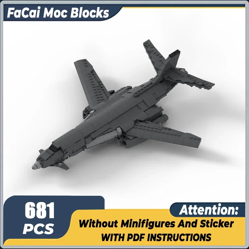 

Military Series Moc Building Blocks B1 Lancer Bomber Model Technology Bricks DIY Assembly Airplane Toys For