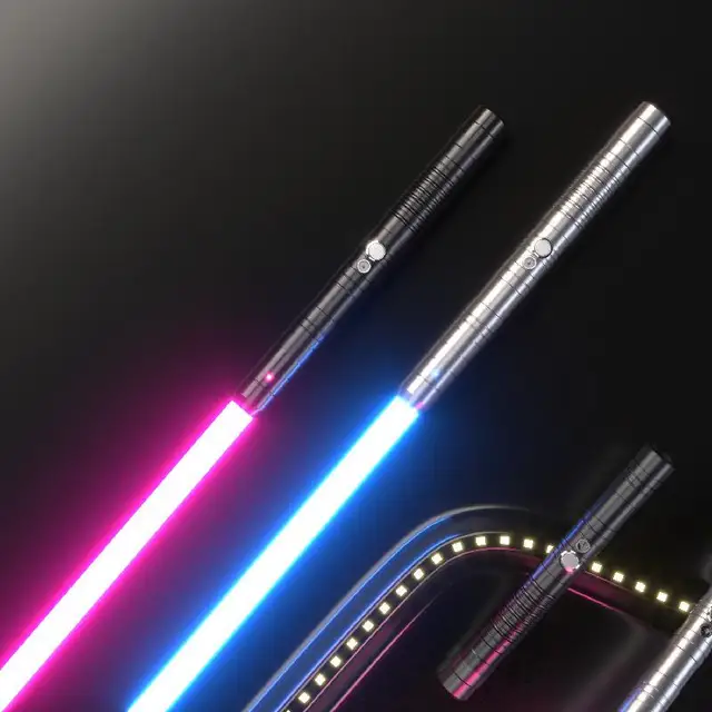 80cm Lightsaber Laser RGB Metal Light Saber Sword Toys Espada Kpop Lightstick 2 In 1 With Sound Children's Cool Toys 1