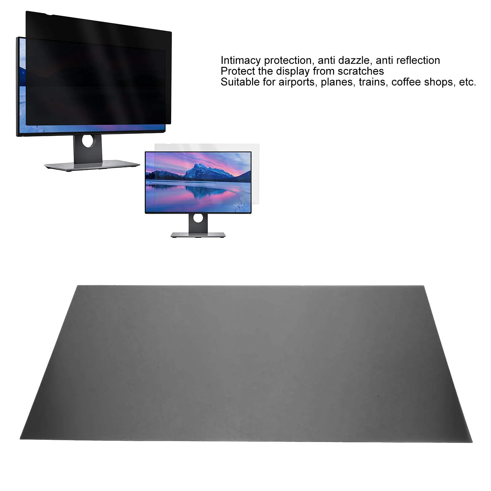 2 Pezzi Filtro Privacy per Schermo Computer da 24 Pollici, Rapporto 16:9, Pellicola Protettiva Antigraffio Anti Luce Blu per la Cura degli Occhi - immagine 4