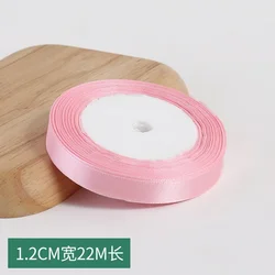 Elegant Pink Silk Satin Ribbon - 25 Yards for DIY Crafts, Gift Wrapping & Special Occasions (12mm light pink)