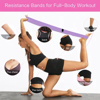 Long Resistance Bands Exercise Bands Workout Bands Stretch Bands for Women & Men Home Gym Fitness Yoga Pilates 2