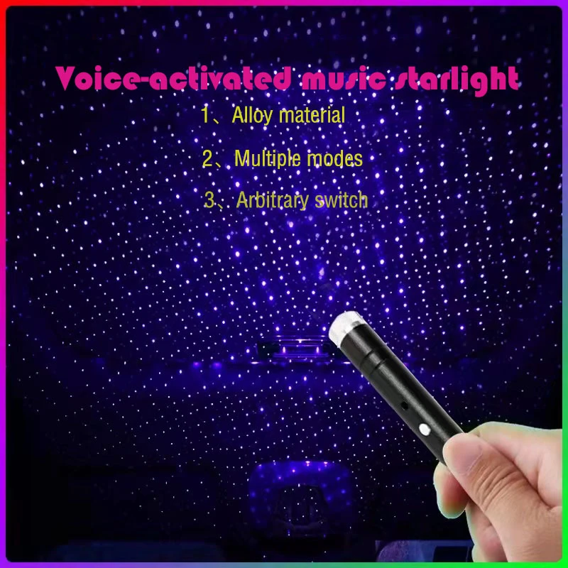 Voice activated car star light car music car USB gypsy roof light