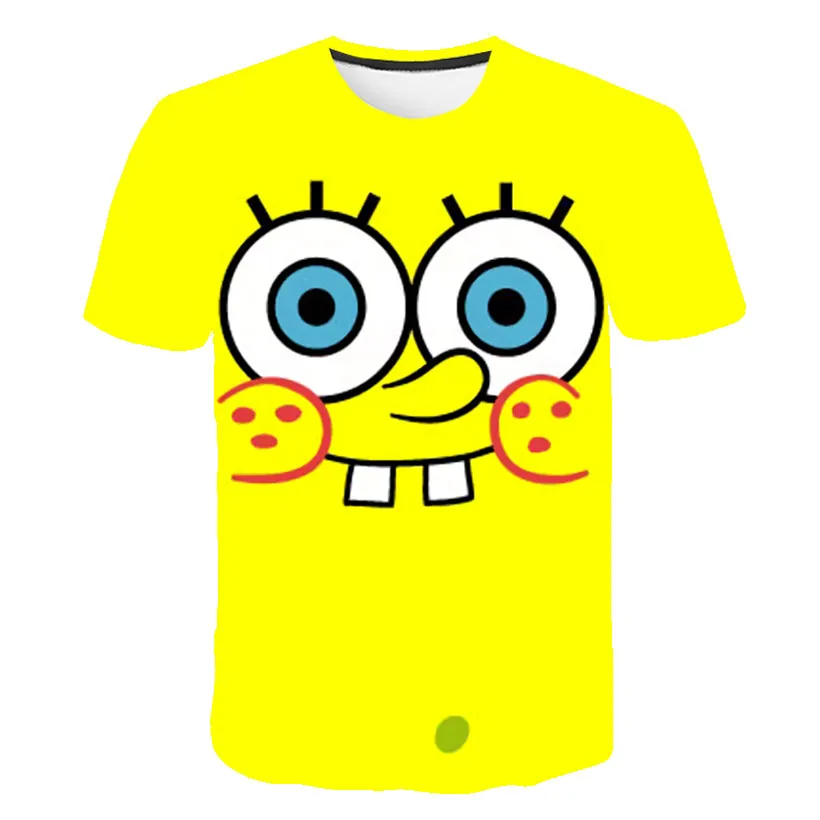 Spongebob Squarepants Summer Childrens Wear Boys And Girls T-shirt Top Cartoon Anime Print Children's Sportswear t shirt boys 4