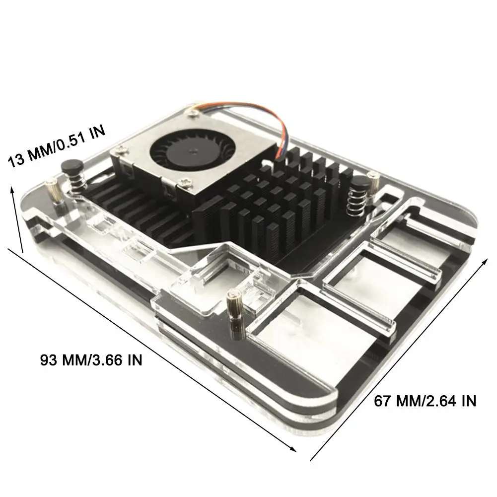 Suitable For Raspberry Pi 5 Shell Acrylic For Raspberry Pi 5 Case Enclosure 5B505 Active Cooler Compatibility