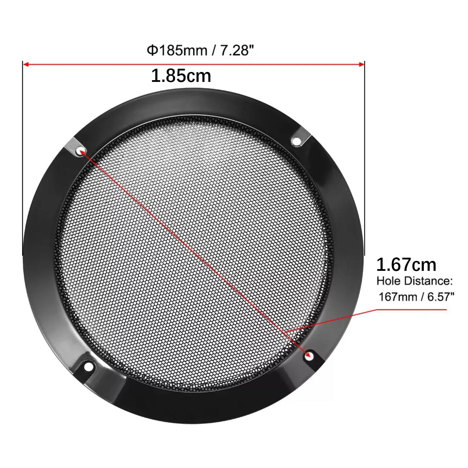 2Pcs/Set 6.5-inch Car Audio Speaker DJ Grill Cover Steel Mesh Woofer Subwoofer Protector For Car Home Audio Systems Accessories 6
