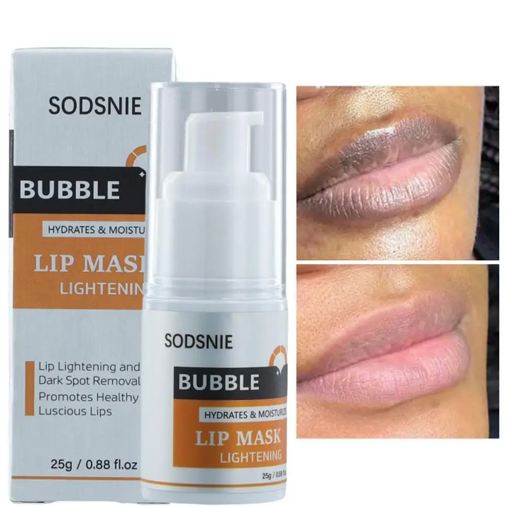 

Bubble Brightening Lip Mask Nourishing Repairing Lip Cracks Care Whitening Lip Pigment Dry Resist 25G Lines Removing Lighte L8R2