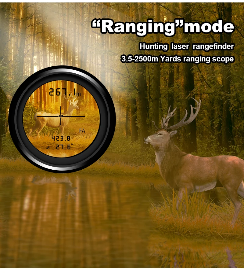 Nohawk A2 800m 1200M 1500M 8X Measuring Long Distance Golf & Hunting Laser Rang