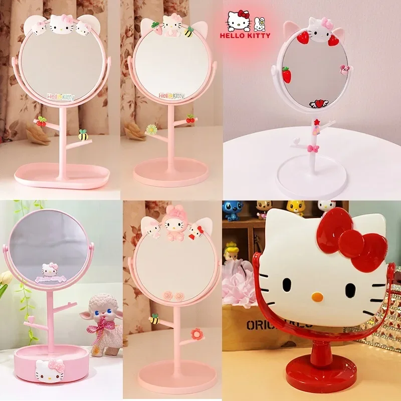 

Kawaii Sanrio model toy Countertop Makeup Mirror Anime Cute My Melody Creative Bedroom Portable Dressing Beauty Mirror Gift