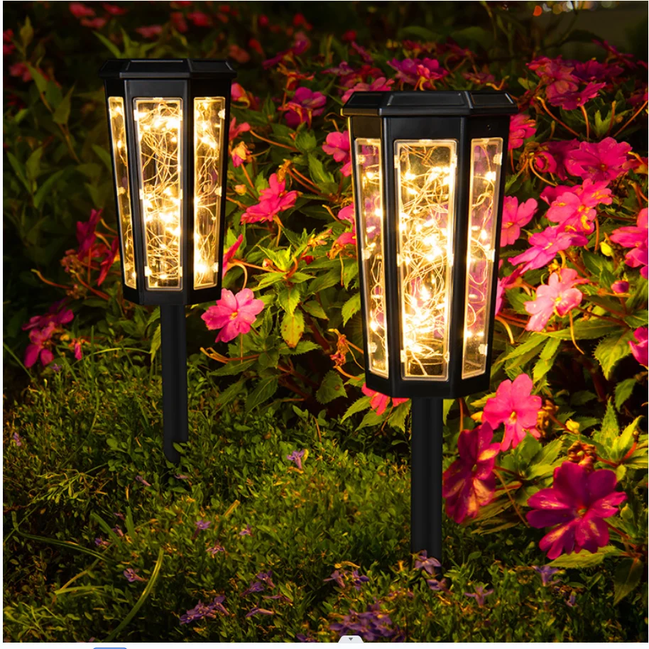 

Solar powered outdoor waterproof garden landscape ground insertion light courtyard lighting, camping lawn light