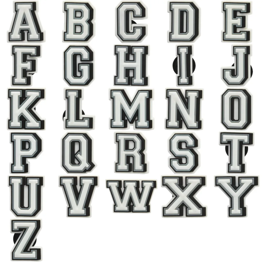 

Original Alphabet Letters Shoes Charms PVC Croc Charms Shoes Decoration Word Accessories Bracelet Adults Party Gifts