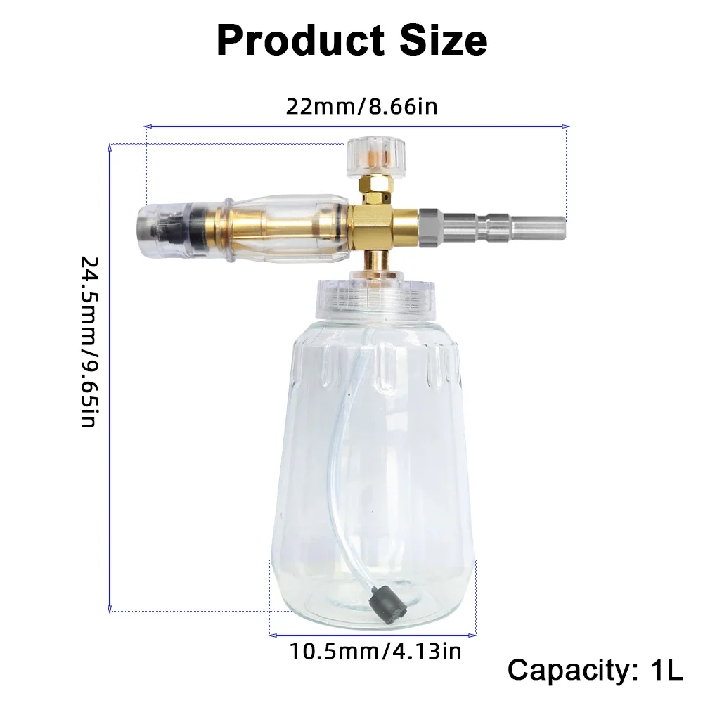 닐피스크 고압세척기용 투명 스노우 폼 캐논, 셀프 서비스 세차용 고압 폼 분사기