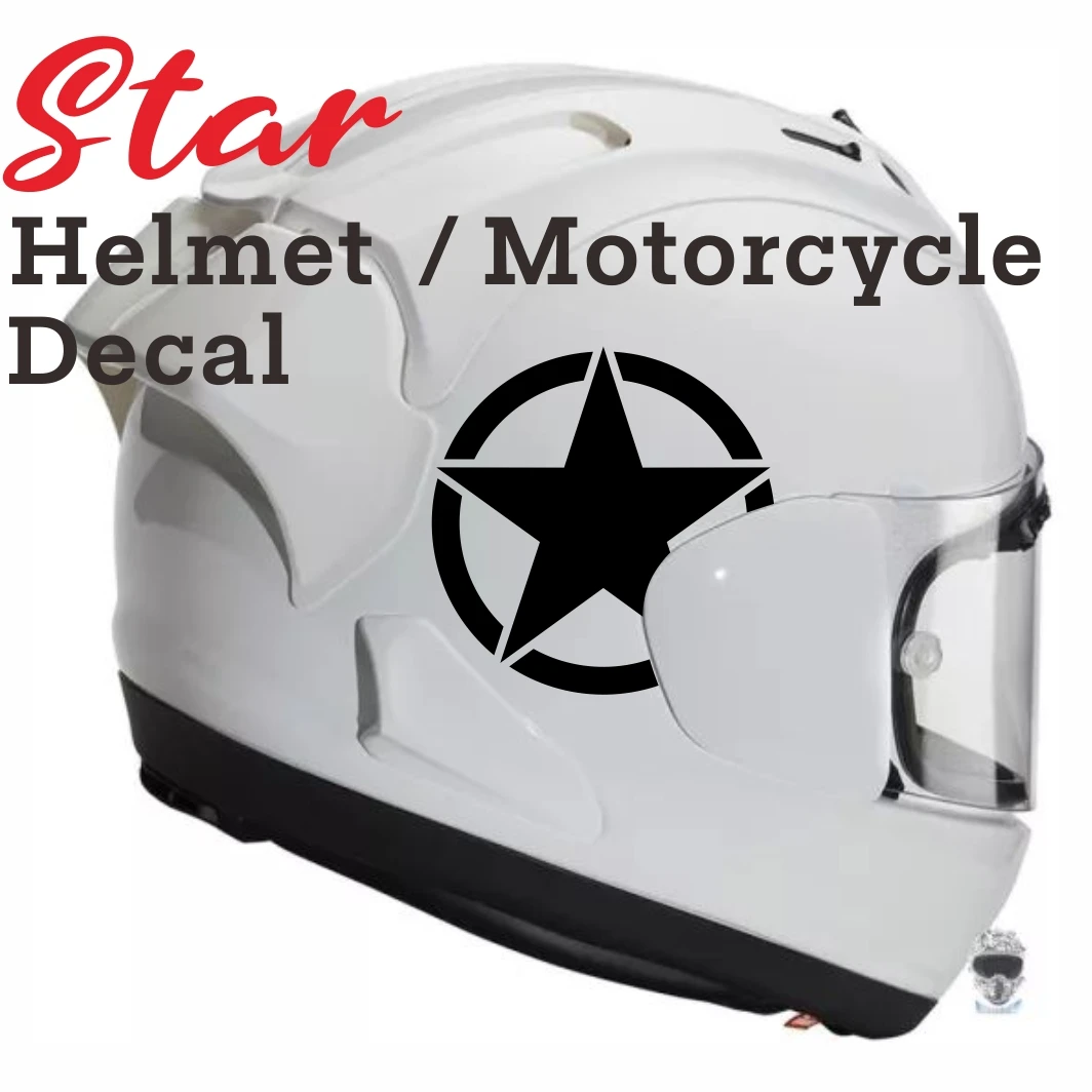 2pcs Star Motorcycle Tank Sticker Adhesive Decal For Car Bike Helmet Vinyl Stickers