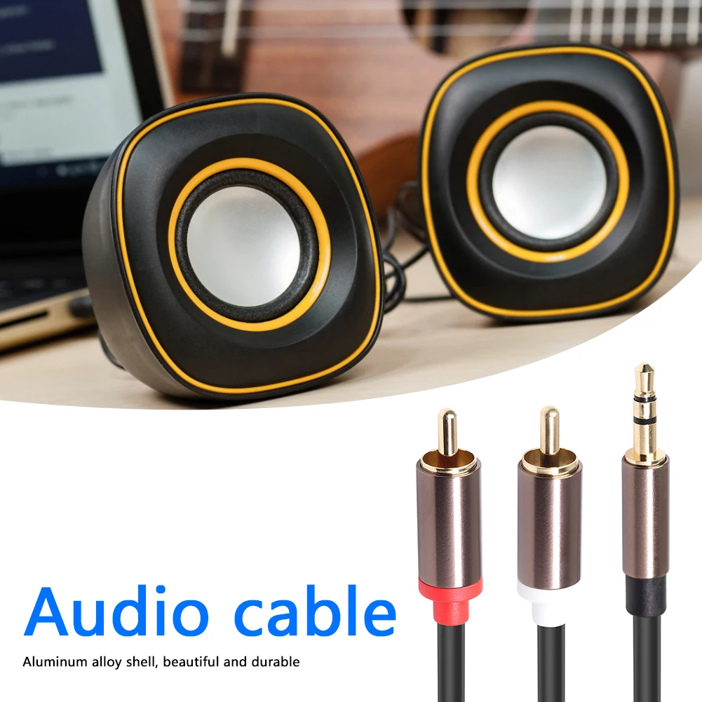 PC   ÷ Ŀ ڿ  ̺, 1/8 -2RCA  ø, 3.5mm-2 RCA AUX