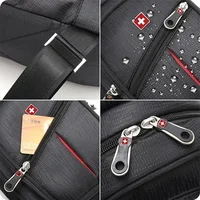 SWISS hommes sacs de poitrine loisirs de plein air sac à bandoulière étanche grand espace sac de poitrine hommes pratique sac à bandoulière Durable 4