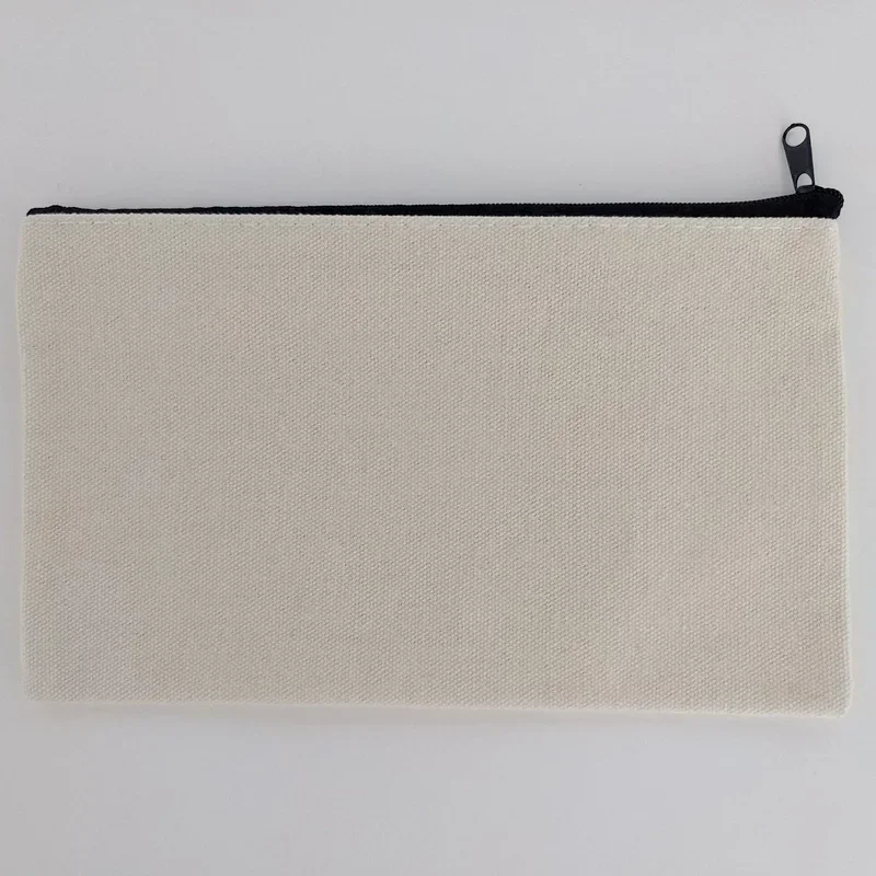 Black White Canvas Coin Money Pouch Small Toiletry Brushes Makeup Organizer Students Stationery Pencil Bag DIY Craft Storage Bag 2