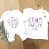 Personliazed Big Sister Little Sister Matching Shirts Custom Name Sisters T-shirt  Tee Baby Romper Hospital Coming Home Clothes 1