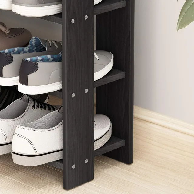 soges 5-Tier Wooden Shoe Rack with Storage Cabinet, Shoe Organizer Storage  Cabinet for Entryway, Living Room, Hallway, Doorway - AliExpress