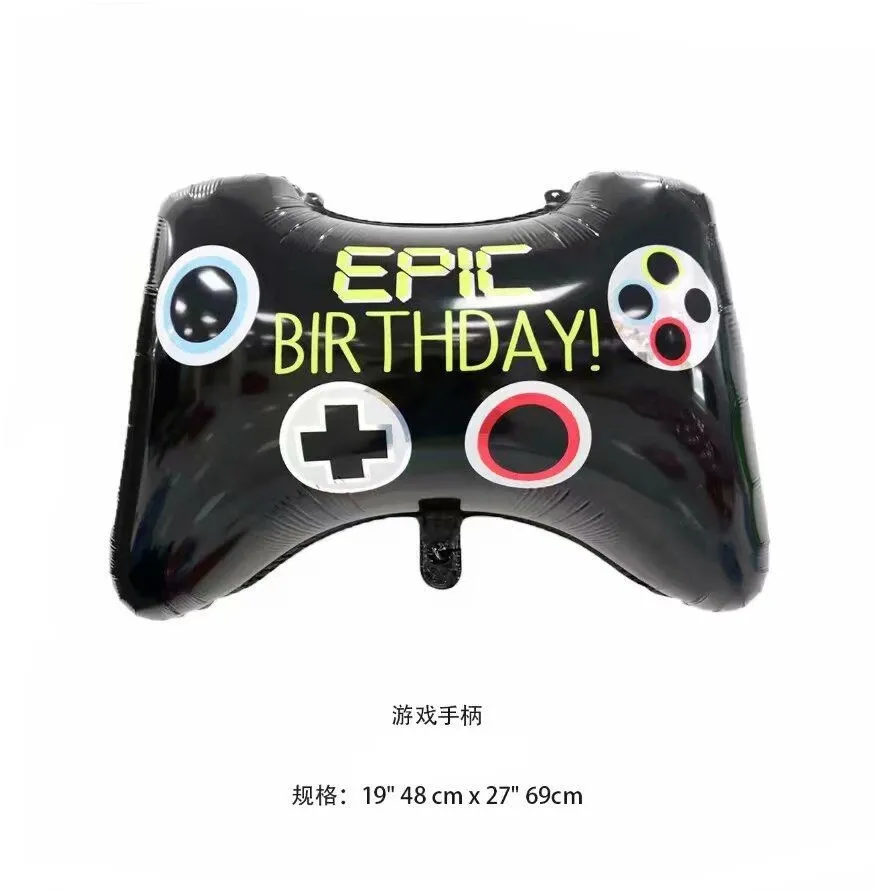 Black Game Controller Foil Balloon - Birthday Party Decoration