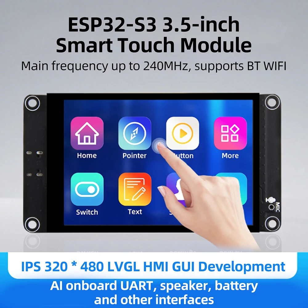 Enhanced Dual-Core Dev Board with 3.5-Inch Touchscreen, Bluetooth, and Wi-Fi for Students & Makers DIY