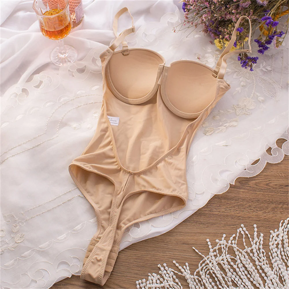 Frauen Full Body Shaper Korsett Sexy Nahtlose Backless Bh Hochzeit Braut  Kleid Tanga Abnehmen Body Unsichtbaren Bh Unterwäsche