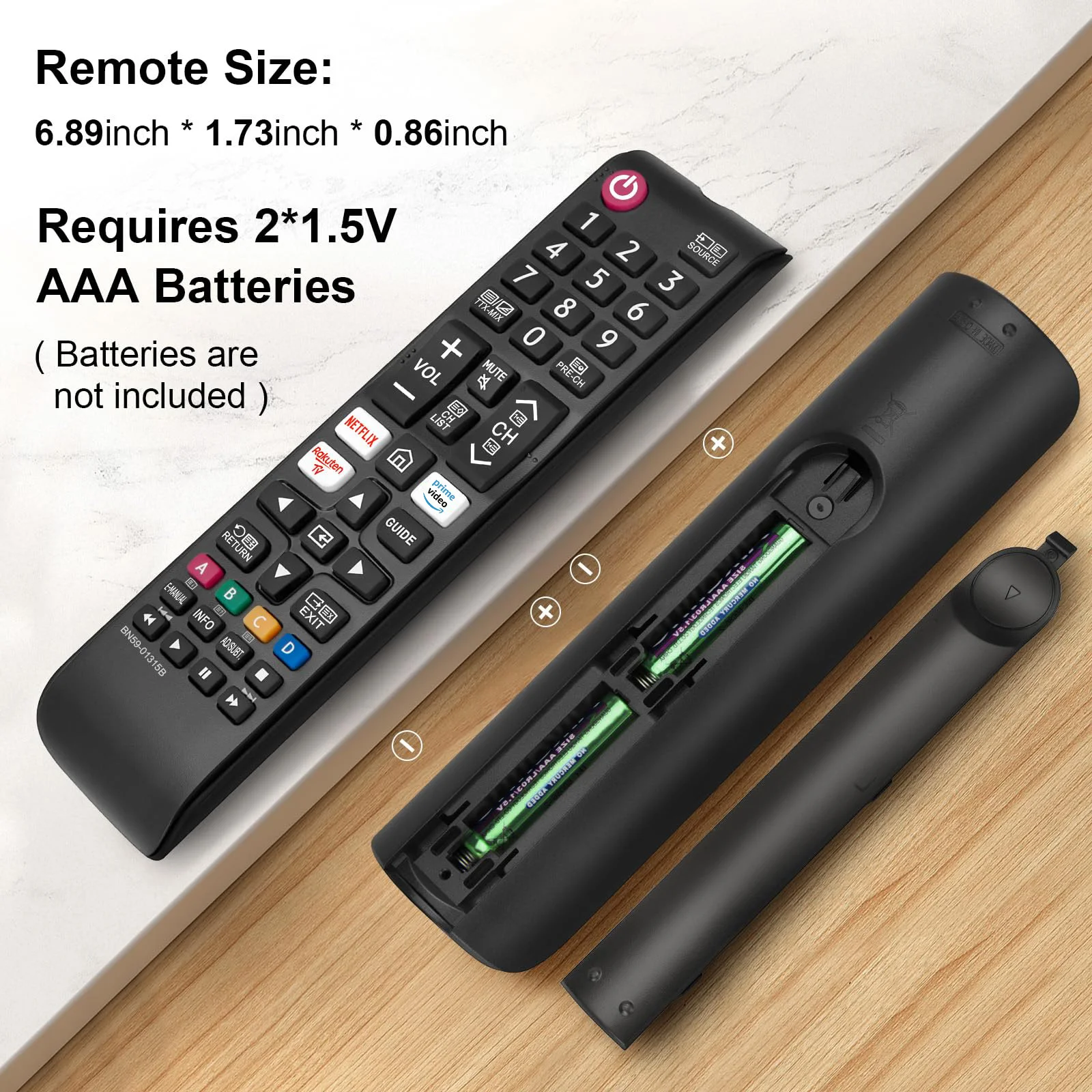 삼성 모든 TV 리모컨용 범용 리모컨, 모든 삼성 스마트 TV, LED, LCD, HDTV, 3D, 시리즈 TV와 호환되는 교체용 리모컨