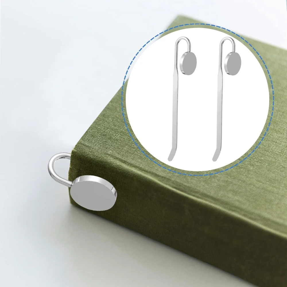 Metal Bookmark Bookmarks Stationery Supplies Simple Round Oval Metal Bookmarks Creactive Swan Neck Geometric Book Marks Reading Aid Tools Student Stationery Souvenir Gifts