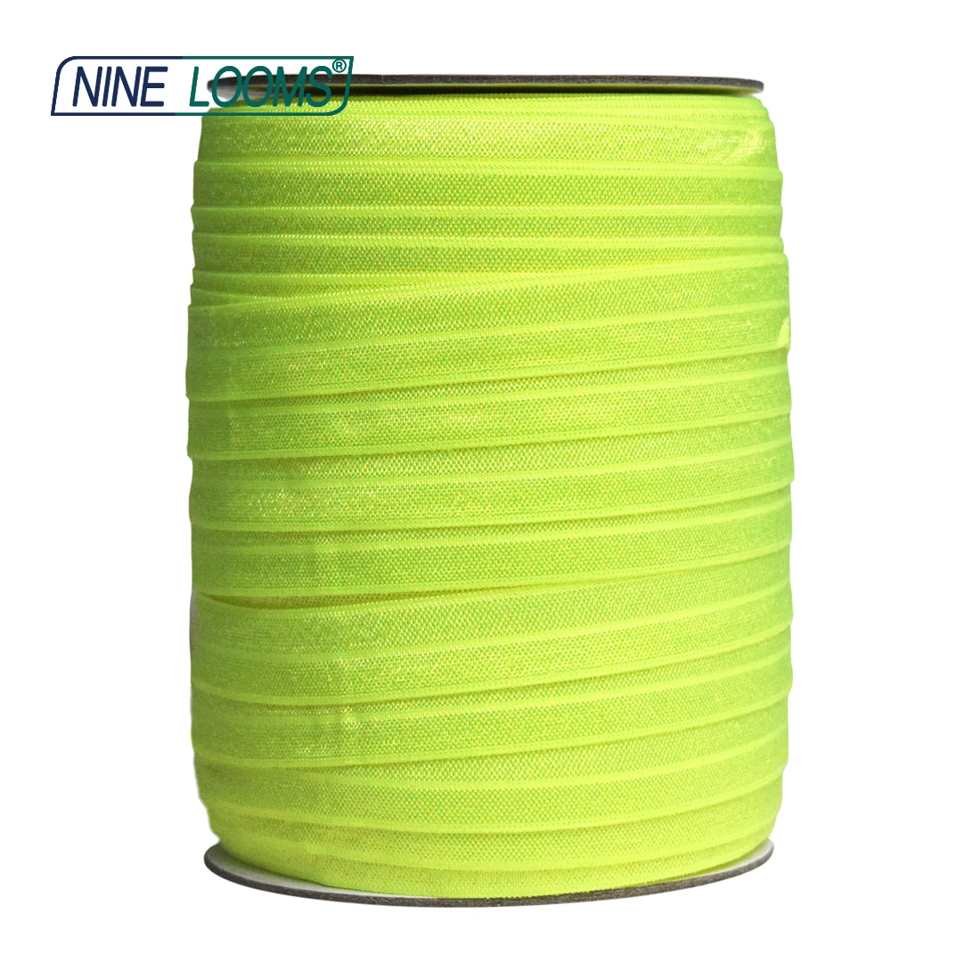Neun Webstühle neon glänzende Falte über Gummibänder für 5/8 "15mm Spandex Gurtband Haar gummi Stirnband Näh besatz 50 Meter von Spule – Detail 10