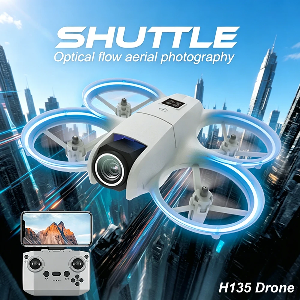 Mini Drone H135 avec Caméra HD WiFi FPV, Maintien d'Altitude, Pliable