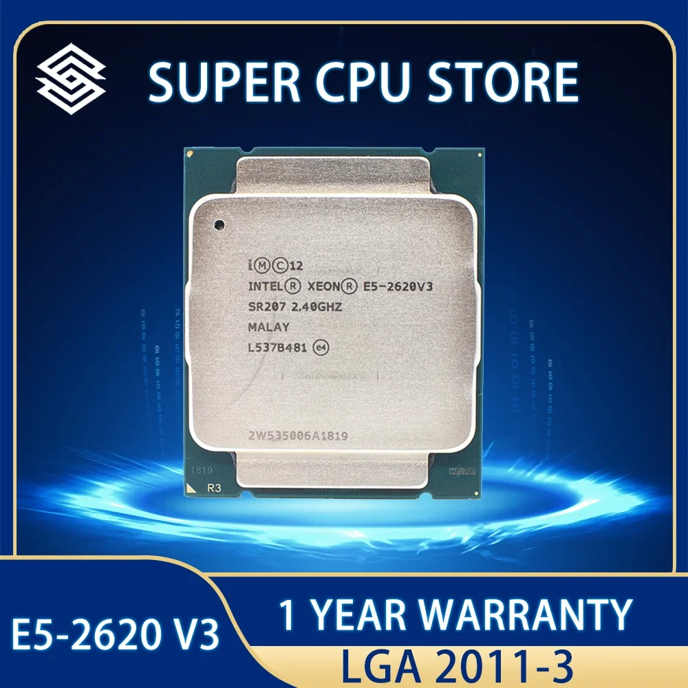 Processore Intel Xeon E5 2620 V3 Cpu 2.4G Serve E5-2620 V3 2620 V3 Pc Processore Desktop Cpu Per Scheda Madre X99 Lga 2011-3