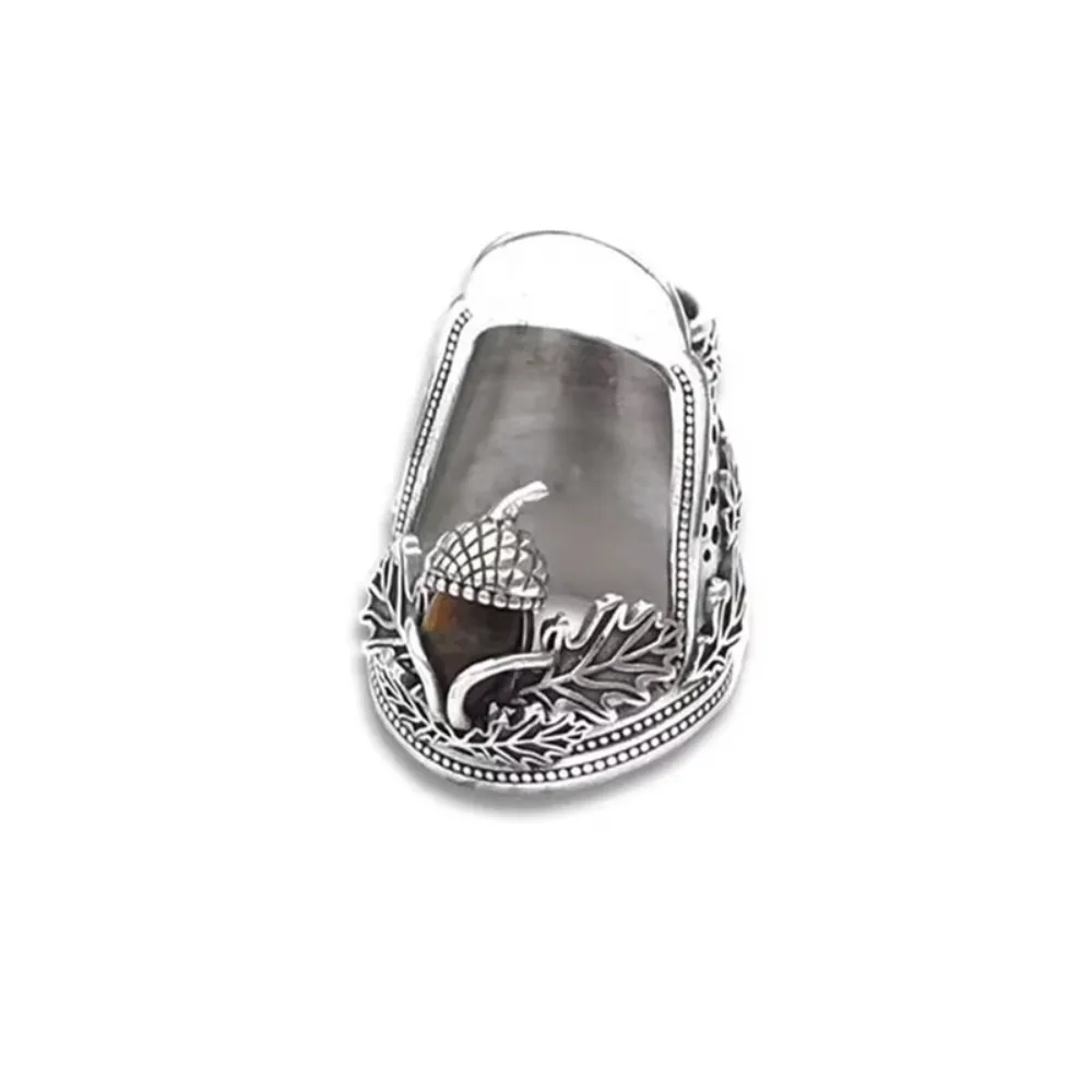 Metall Offener Nagel Eichel Fingerhut Langlebig DIY Handwerk Retro Nähen Fingerhut Hand Nähen Quilten Verstellbarer Stickerei Fingerschutz – Detail 3