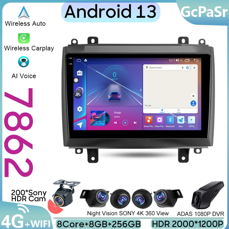 

Car Carplay For Cadillac CTS 2002 - 2007 SRX 2003 - 2009 Android Auto Radio GPS Navigation Multimedia WIFI BT Video No 2din DVD
