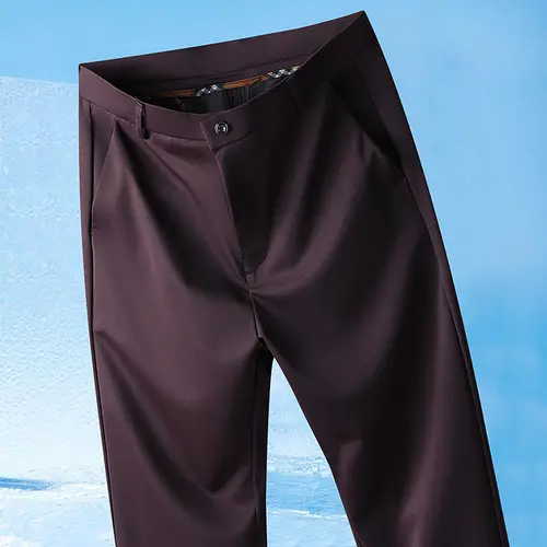29-42 Men's Summer Pants Thin Straight Stretch Casual Pants with No Trace No Ironing Fabric Silky and Cool Feeling - Image 9